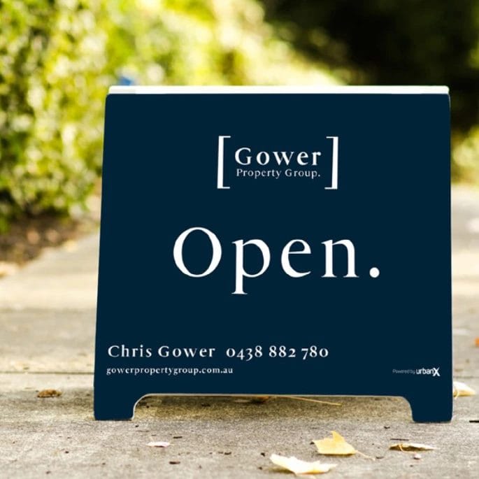 Gower property open home sign